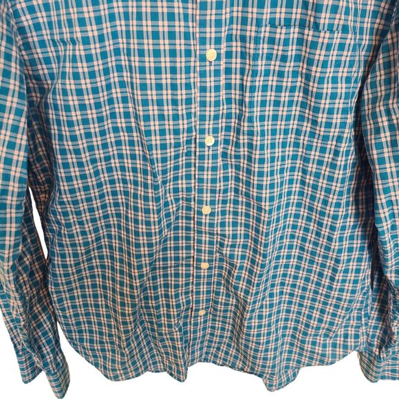 Bonobos Mens L Blue Plaid Long Sleeves Slim Fit Button Down Shirt Pocket - Picture 3 of 8